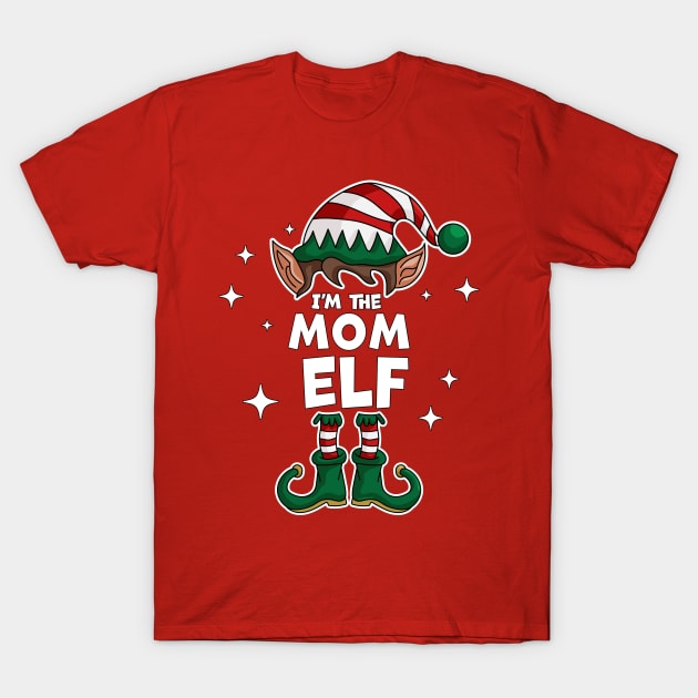 The Mom Elf - Funny Christmas Matching Family Group Xmas T-Shirt by OrangeMonkeyArt